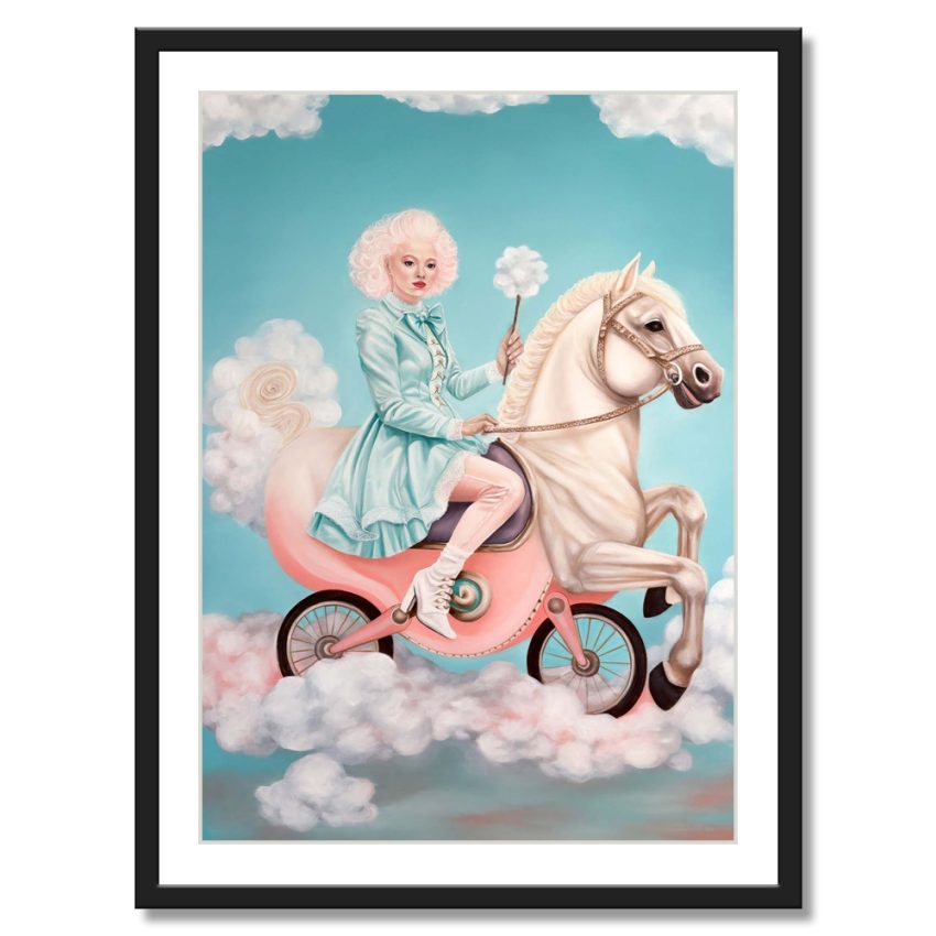 The Flirt – obraz Márie Mazúchovej v ráme, zobrazený ako fine art print
